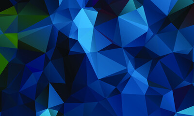 Blue Abstract Color Polygon Background Design, Abstract Geometric Origami Style With Gradient