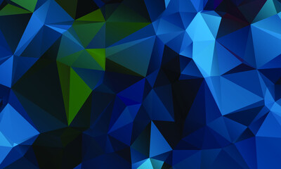 Blue Abstract Color Polygon Background Design, Abstract Geometric Origami Style With Gradient