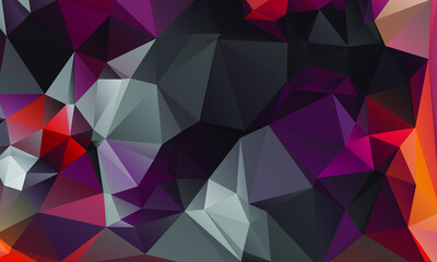 Abstract Color Polygon Background Design, Abstract Geometric Origami Style With Gradient
