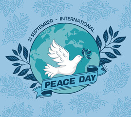Fototapeta na wymiar international peace day celebration