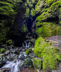Raudfeldsgja is a deep ravine that cuts into the east side of Botnsfjall Mountain on the Snæfellsnes Peninsula