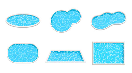 Swimming pool or bath tub with Water ripple vector isolated