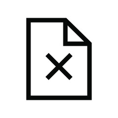Obraz premium Delete file icon vector graphic