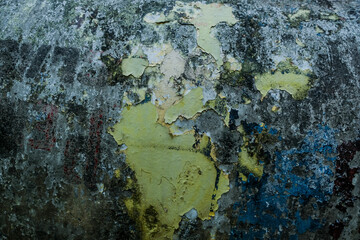 Old paintwork around the public parks. Fading Paint. Due to exposure to wear and tear and under severe hush condition, exposed paintwork in dire state.