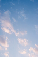 Fototapeta na wymiar Blue sky  with tiny clouds. Beautiful photo background. wonderful texture. 
