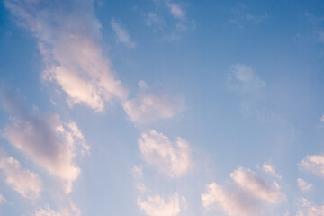 Blue sky  with tiny clouds. Beautiful photo background. wonderful texture.
