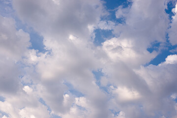 Blue sky  with tiny clouds. Beautiful photo background. wonderful texture.
