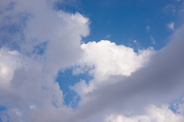Blue sky  with tiny clouds. Beautiful photo background. wonderful texture.
