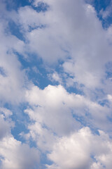 Blue sky  with tiny clouds. Beautiful photo background. wonderful texture.
