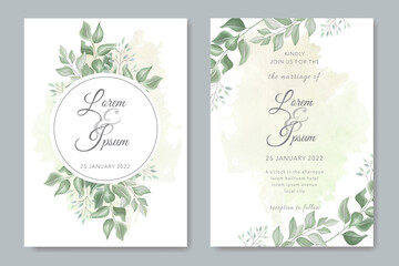 Fototapeta na wymiar beautiful wedding invitation with floral template