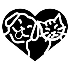 pet friendly glyph icon