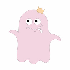Cute ghost characters, color vector illustration for the Halloween holiday