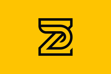 ZD letter logo design on luxury background. DZ monogram initials letter logo concept. ZD icon design. DZ elegant and Professional letter icon design on black background. Z D DZ ZD