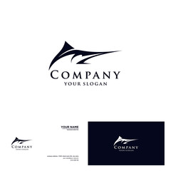 creative simple design logo marlin fish