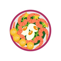 Korean traditional food called kimchi illustration