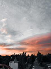 Obraz premium sunset in the city