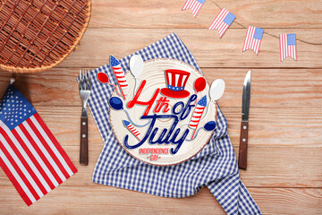 Greeting card for Independence Day of USA