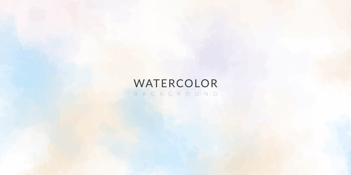 Abstract Water Color Brushed Painted Background. Watercolor brush stroked painting. Soft colored abstract background for design. Watercolor texture effect.