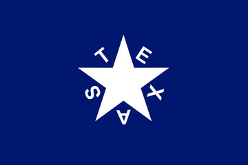 Republic of Texas Flag. Lonely Star. - obrazy, fototapety, plakaty