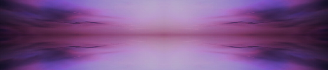 Beautiful abstract purple pink background with copy space for design. Wide banner. Website header.