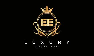 EE royal premium luxury logo with crown	