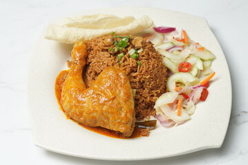 Indian food briyani chicken