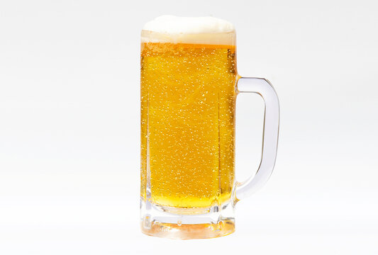 Image of a mug of beer with a drop of water