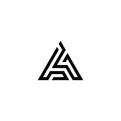 a initial abstract logo design vector template