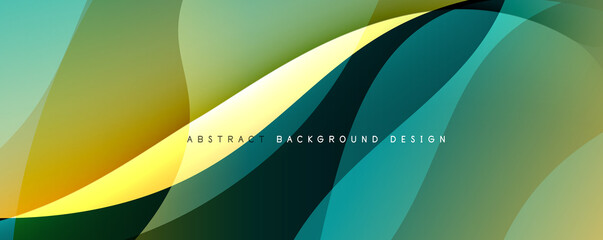 Trendy simple fluid color gradient abstract background with dynamic wave line effect. Vector Illustration For Wallpaper, Banner, Background, Card, Book Illustration, landing page