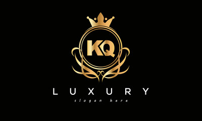 KQ royal premium luxury logo with crown	