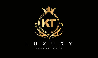 KT royal premium luxury logo with crown	