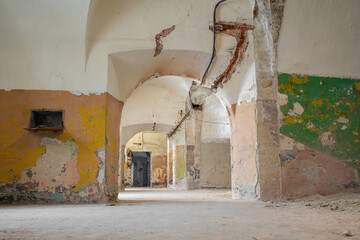 Interior of the abandoned Patarei prison (Patarei Vangla). Tallinn, Estonia.