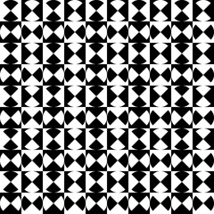 Bow chessboard. Vector seamless black and white cells with opposite color bows.