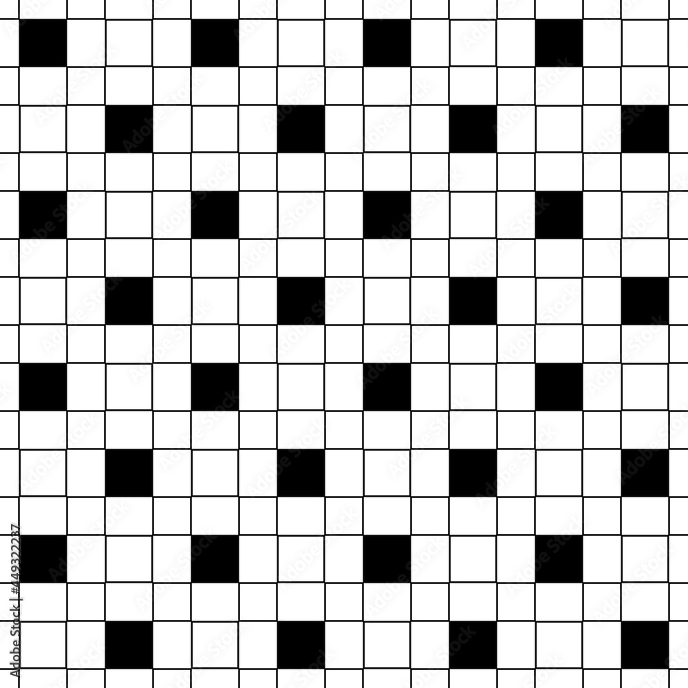 Poster crossword ornament. vector squares with geometric squares pattern.