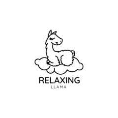 Fun Youth Playful Llama Logo design for Kids Yoga  © Bdjo