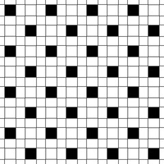 Fototapeta premium Crossword ornament. Vector squares with geometric squares pattern.