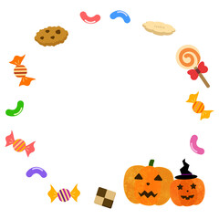 ハロウィン　お菓子のフレーム