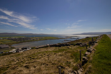 Looking down on the town of Stromness in Orkney, Scotland, UK
