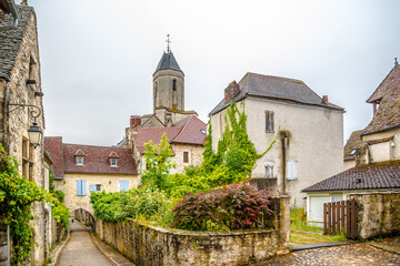 View at the Bell tower of Church of San Marco in Martell ,France