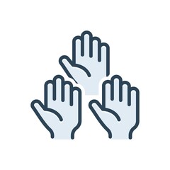 Color illustration icon for contribution