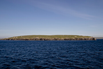 The uninhabited island of Stroma near Orkney in Scotland, UK