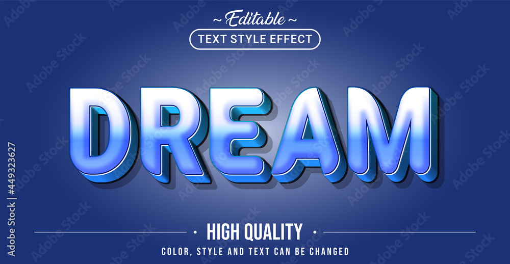 Aufkleber editable text style effect - dream text style theme.