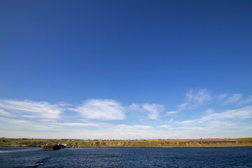 The rural landscape of the Orkney Islands in Scotland, UK