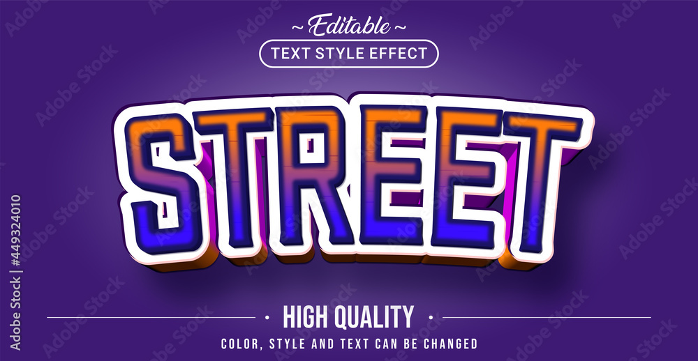 Poster editable text style effect - street text style theme.
