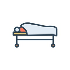 Color illustration icon for dying