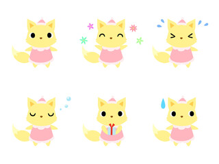 キツネのアイコンセット