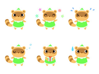 タヌキのアイコンセット