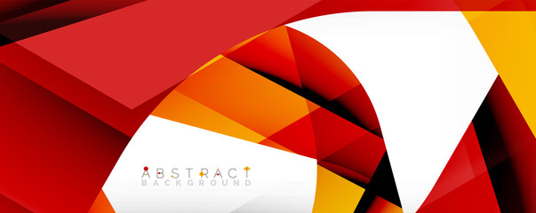 Fototapeta premium Geometric abstract background - multicolored abstract shapes on white. Vector Illustration For Wallpaper, Banner, Background, Landing Page