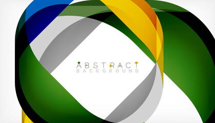 Abstract square shape with overlapping waves, minimal geometric background. Vector Illustration For Wallpaper, Banner, Background, Landing Page