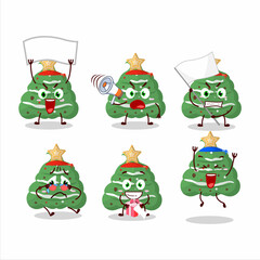 Mascot design style of buttercream christmas character as an attractive supporter
